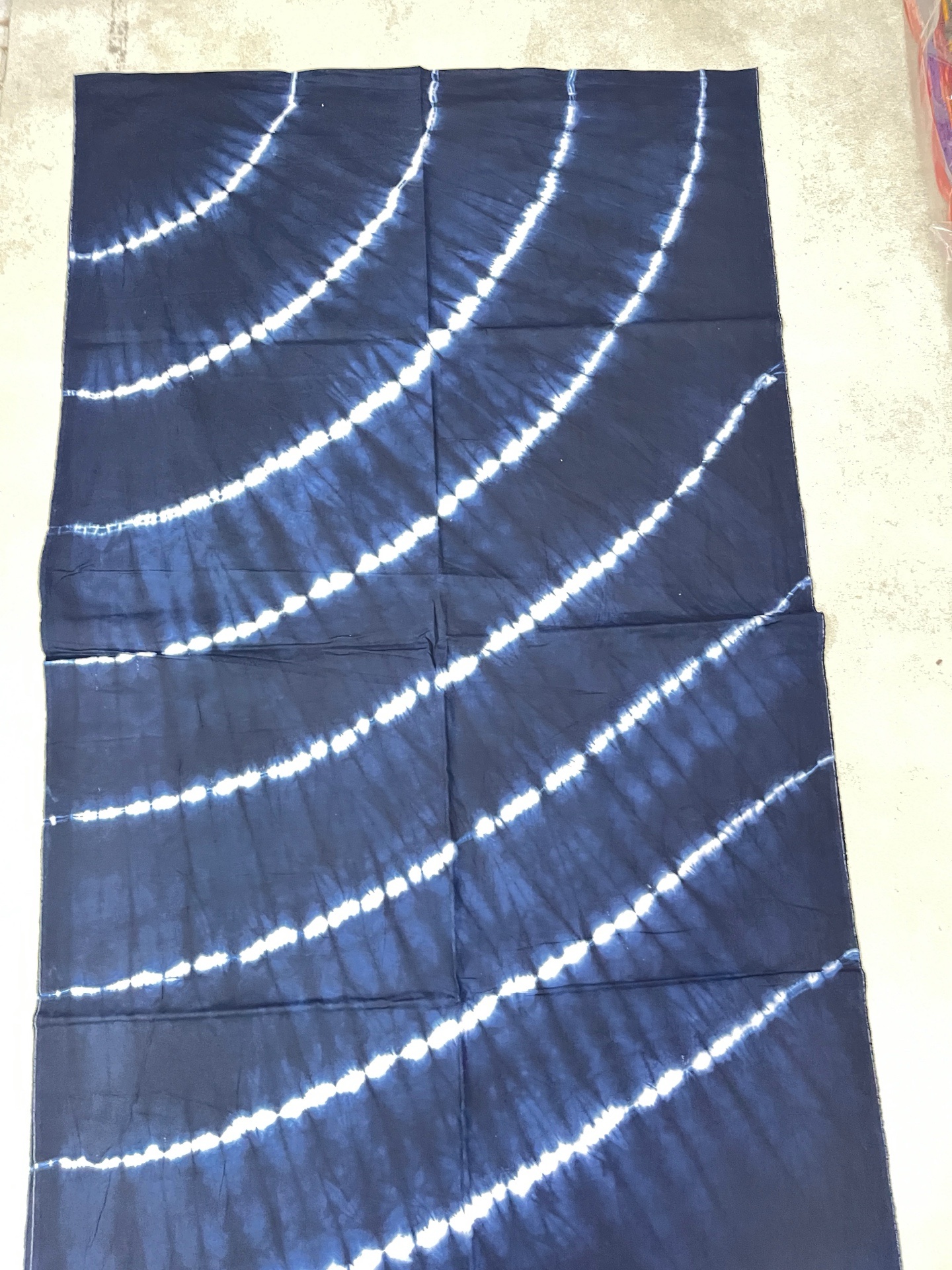 STYLE BY HEENA Midnight Blue Stripe Shibori Cotton Nighty Fabric for Women | 3 Meter Unstitched Dress Material - Image 4
