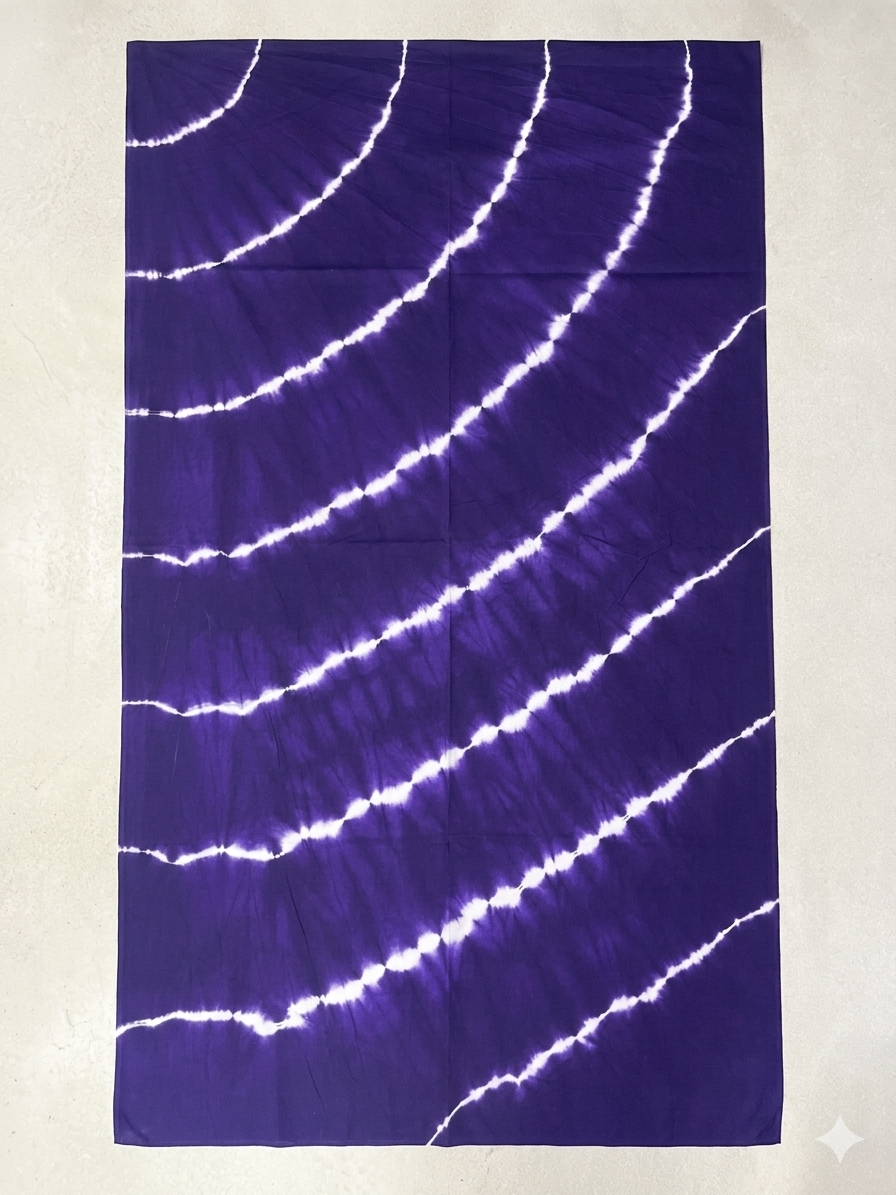 STYLE BY HEENA Purple Leheriya Bandhej Cotton Nighty Fabric for Women | 3 Meter Unstitched Dress Material - Image 2